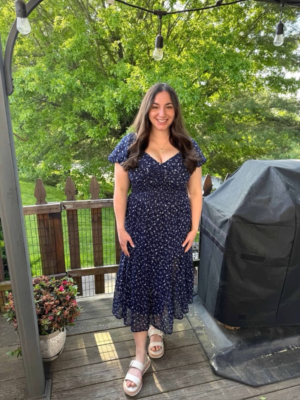 Navy Blue Floral Dress Altar’d State